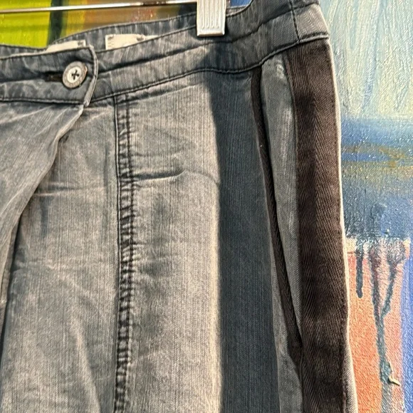 Hei Hei chambray denim fold over button closure pants size 28
